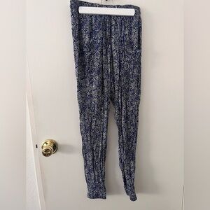 Thing Thing Rayon Pants Floral Pattern Flowy Lightweight Jogger Bottoms 6